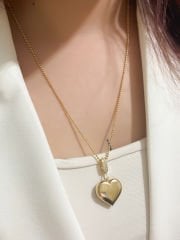 Taşlı Kalp Charm Kolye Ucu